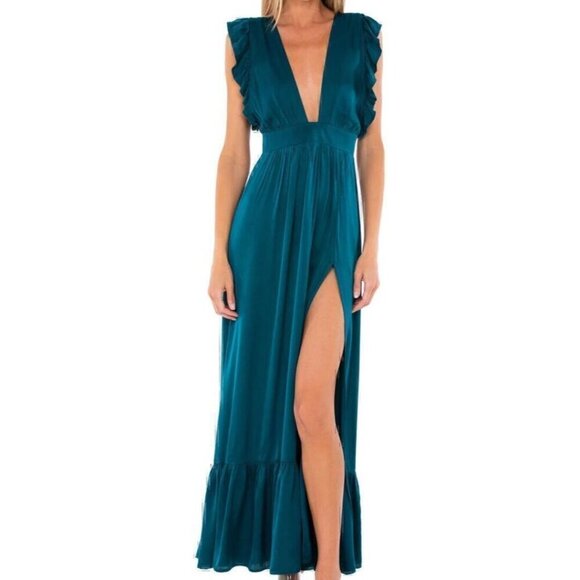 Stillwater What If Maxi Dress in Emerald XSmall Womens Green Long - Picture 1 of 13